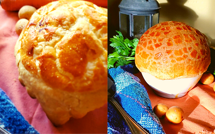 pot pie with puff pastry
